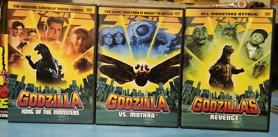 Godzilla King of the Monsters, Vs Mothra & Revenge Lot 3 DVDs Showa Era-image