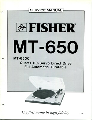 Vintage Fisher Service Manual Direct Drive Automatic Turntable MT-650/ MT-650C-image