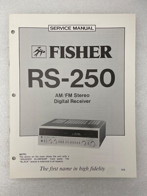 VTG Original Fisher RS-250 Am/Fm Stereo Digital Receiver Service Manual Repair-image
