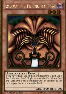 1st ed Exodia the Forbidden One gold rare PGL2-EN026 Yugioh-image