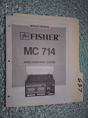 Fisher MC-714 service manual original repair book stereo tuner radio turntable-image