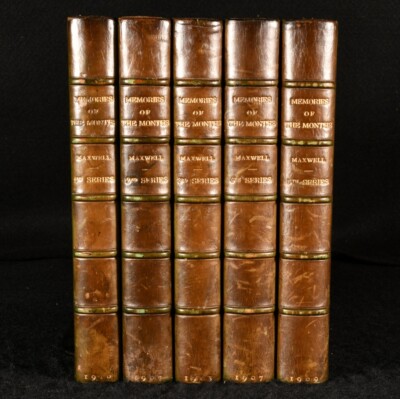 1907-1910 5vol Memories of the Months H Maxwelll First to Fifth Series-image