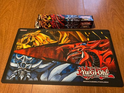 Yu-Gi-Oh yugioh TCG - Egyptian Gods Slifer Obelisk and Ra - Game Mat 24”x14”-image