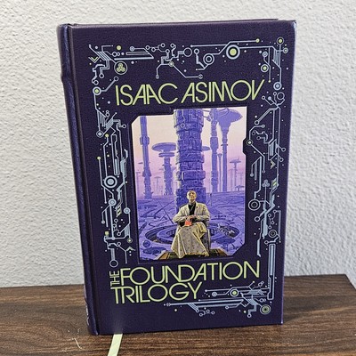 The Foundation Trilogy by Isaac Asimov   Leatherbound Hardcover Book-image