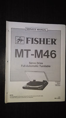 Fisher mt-m46 Service Manual original repair book stereo turntable record player-image