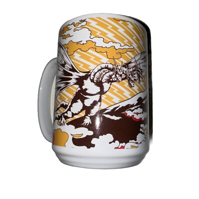 Godzilla Mt. Fuji Traditional Art 11 oz. Ceramic Mug Multi-Color King Ghidorah-image