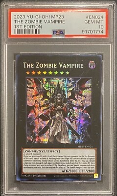 2023 PSA 10 YUGIOH DUELING HEROES MP23 1ST ED SECRET RARE ZOMBIE VAMPIRE 💫-image