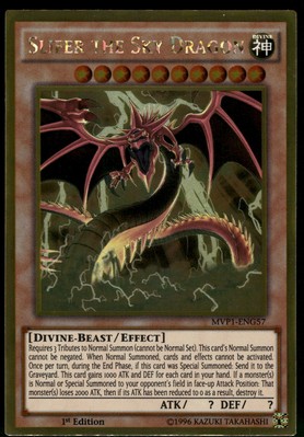 Yugioh! Slifer the Sky Dragon MVP1-ENG57 Gold Rare 1st Ed-image