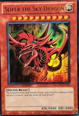 Yugioh Slifer the Sky Dragon YGLD-ENG01 Ultra Rare Limited Edition Mint -image