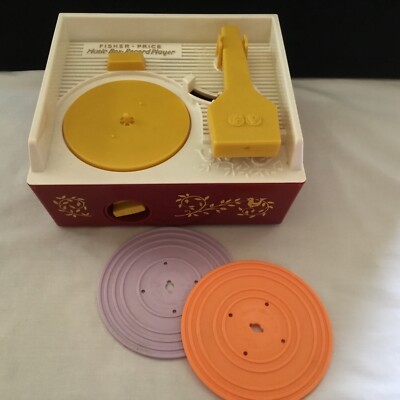 2014 Toy Fisher Price Music Box Record Player Turntable with 2 Records    (ZZ11)-image