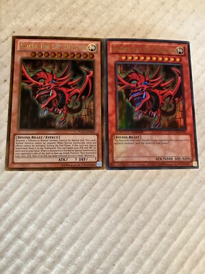 2 diff slifer the sky dragon (1 limited edition foil yu-gi-oh gaming cards cscan-image