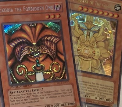 Exodia The Forbidden One Limited Edition Rainbow Holo + Exxod Yu-Gi-Oh! Cards-image