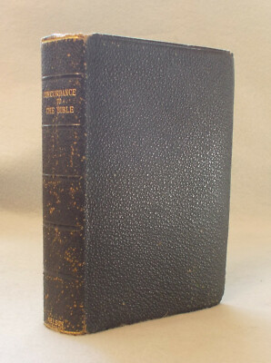 Antique Leather Bound NELSON'S CONCORDANCE TO THE BIBLE Dictionary of Names-image
