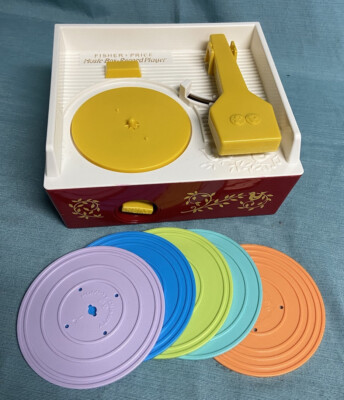 Nice! 2014 - Fisher Price Music Box Record Player -Mattel - With All 5 Disks!-image