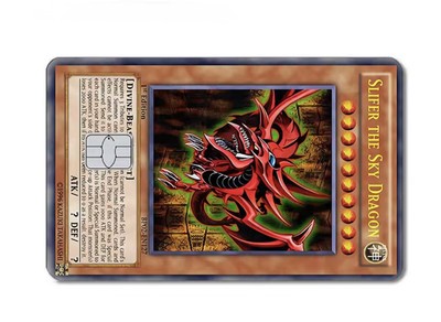 Credit Card Skin Decal Sticker Yu-Gi-Oh! Slifer The Sky Dragon 1st Edition-image
