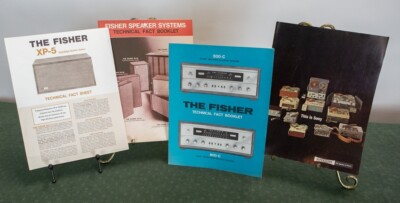 Vintage Lot of 4 Fisher Speaker Receiver Sony Superscope Brochures/Info/Pamphlet-image