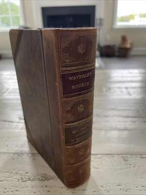 Waverley Novels : Old Mortality c. 1880s Leather Binding Illustrated Scott-image
