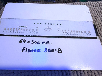 Vintage Fisher 800-B tube receiver front panel glass .-image