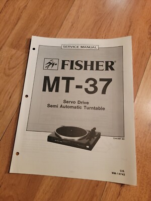 Fisher MT 37 Turntable Service Manual repair-image