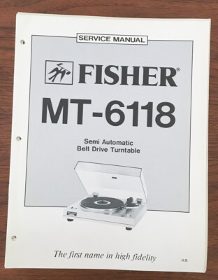 Fisher MT-6118 Record Player / Turntable Service Manual *Original*-image