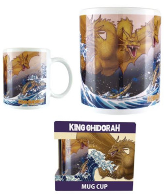 Godzilla Mug Ukiyo-e Series Four Cart 320ml Fugaku King Ghidorah New Genuine-image