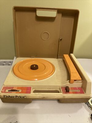 Vintage 1978 Fisher Price Record Player  Works 825 Phonograph-image
