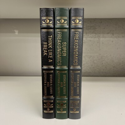 Easton Press FREAKONOMICS SERIES by Levitt and Dubner - signed autograph-image