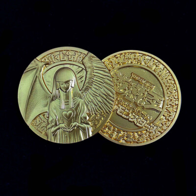 Yu-Gi-Oh! 25th Anniversary Gold Relief Coin Keychain - Legendary Blue-Eyes-image