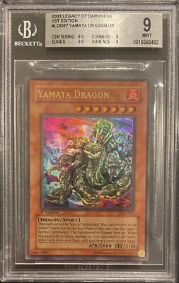 2003 BGS 9 YUGIOH LEGACY OF DARKNESS 1ST ED ULTRA RARE YAMATA DRAGON 🔥-image