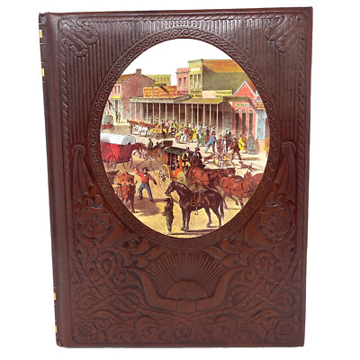 1975 THE OLD WEST Vol 10: THE TOWNSMEN Time-Life Books Series Set FAUX LEATHER-image