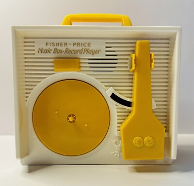 Vintage Mattel Fisher Price Music Box Record Player 4 Records 2014 Tested Works-image