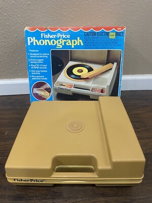 Fisher Price Phonograph W/ Original Box Record Player VTG 70s READ-image