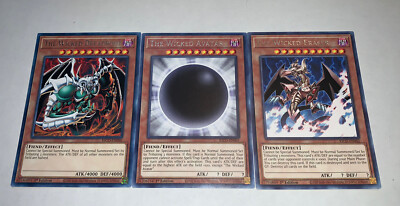 Yugioh Wicked Gods Set - Eraser + Dreadroot + Avatar - Rare KICO 1st Edition HOT-image