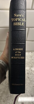 Nave's Topical Bible Black Faux Leather Southwestern 1962 Thumb Index, Gold Edge-image