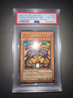 🔥WAVY PSA 6 Exodia the Forbidden One 1st Edition LOB-124-image