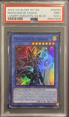 2022 PSA 9 YUGIOH LEGENDARY LDS3 1ST ED ULTRA RARE MAGICIAN OF CHAOS OC 💫-image