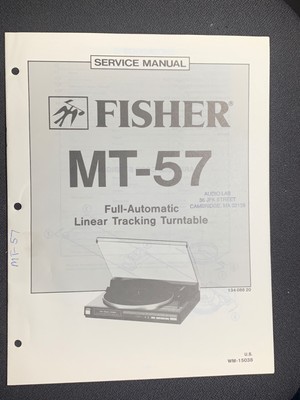 Fisher MT-57 Service Manual Full Automatic Linear Tracking Turntable Original-image