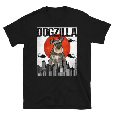 Funny Miniature Schnauzer Dogzilla, Vintage Japanese Dog Godzilla Gift, Gilda...-image