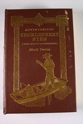 Adventures of Huckleberry Finn by Mark Twain, 1994 Leather Bound-image