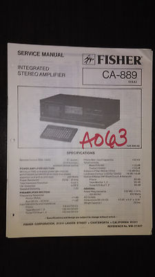 fisher ca-889 Service Manual original repair book stereo radio tuner receiver-image