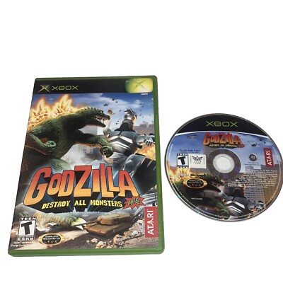Godzilla: Destroy All Monsters Melee (Microsoft Xbox, 2003) Case & Disc AX40-image