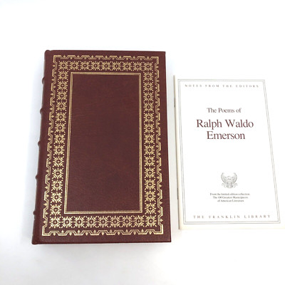 Poems Ralph Waldo Emerson 1983 Franklin Library Full Leather Limited Ed Book-image
