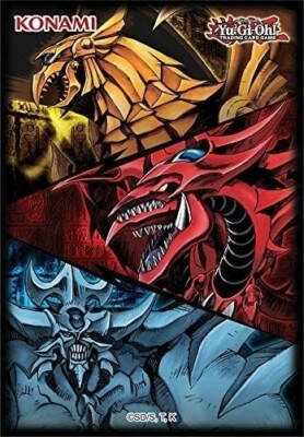 YUGIOH! SLIFER, OBELISK, AND RA CARD SLEEVES DECK PROTECTORS GOD CARD-image