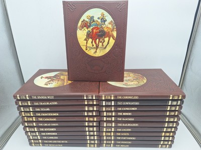 Vintage Time Life The Old West Series Leather Bound Books 23 Volume Set -image