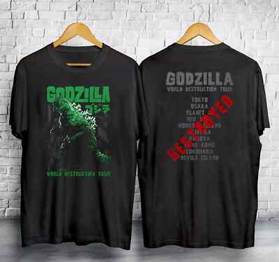 SALE.!!! Godzilla World Destruction Tour T-Shirt Mens Licensed Pop Culture Movie-image