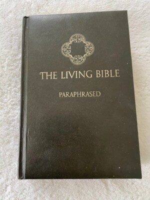 The Living Bible Paraphrased Tyndale Green Hardcover 1973 Vintage BOOK-image
