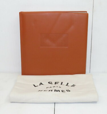 76/500 Rare Leather Bound La Selles Hermes Saddle Book w/ Matching Serial Bag-image