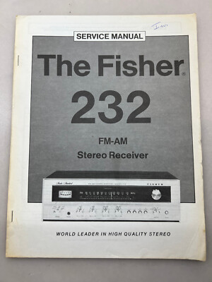 Fisher 232 Original Service Manual Free Shipping-image