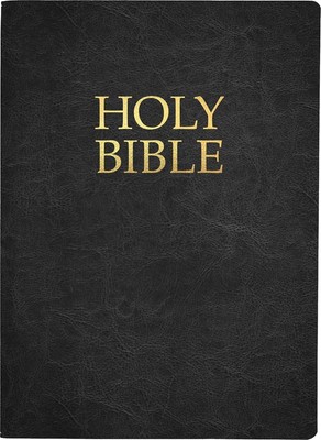 Portable King James Bible - Black Leather, Red Letter Edition, Easy Navigation-image