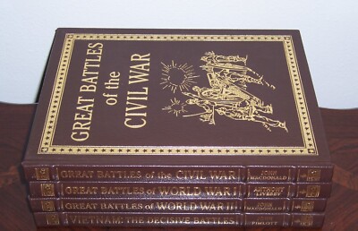 Easton Press Great Battles of the Civil War, World War I & II, Vietnam in 4 vols-image